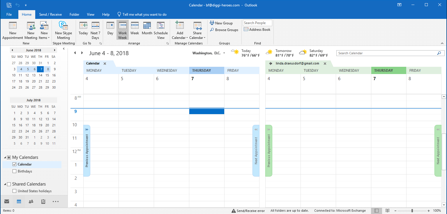 Integración Google Calendar y Outlook